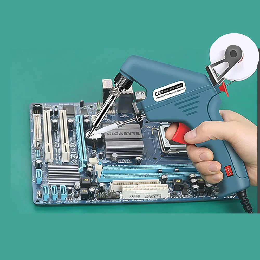 Soldering Iron Gun 60W80W Automatic Tin Feeding Welder Equipment Kit Internal Heat Welding Machine Electronic Power Repair Tools soldering iron electric soldering iron soldering iron kit soldering iron set
