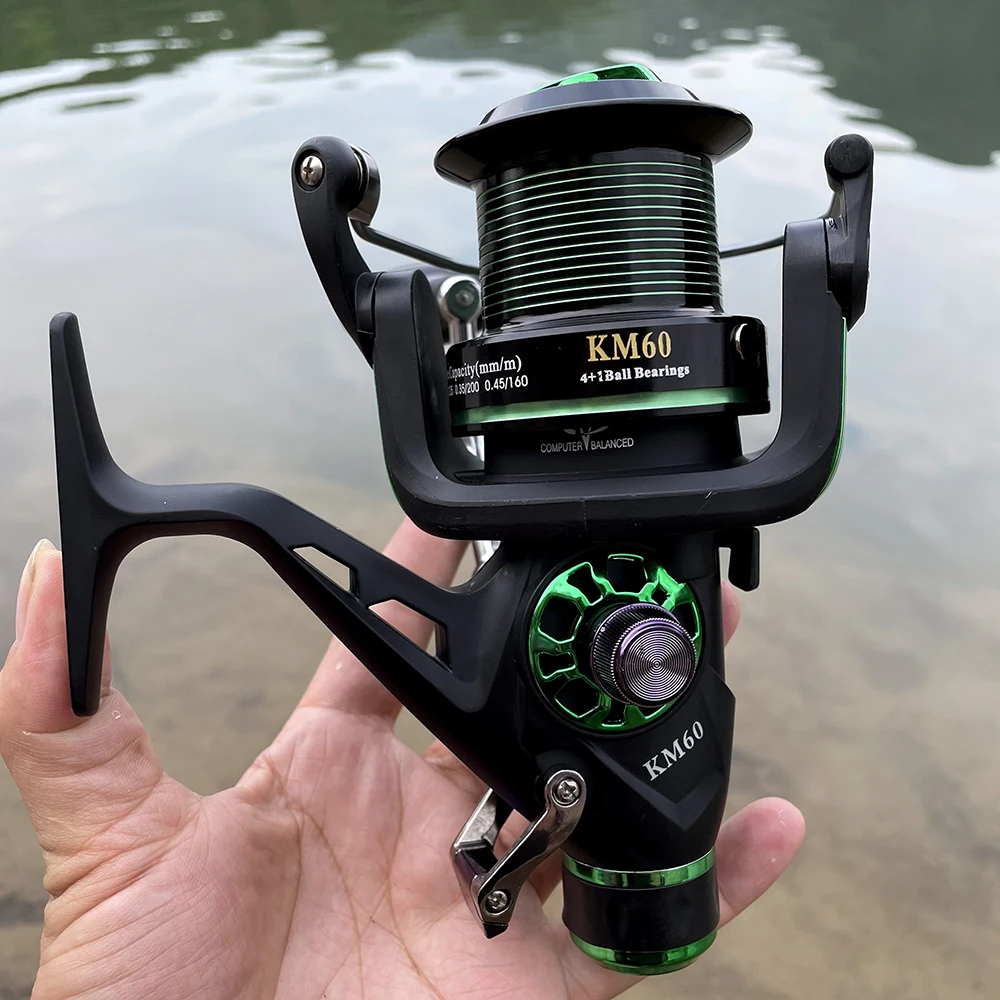 

GGHOTDA Reen KM5000 KM6000 Type Full Metal Reels Carp Raft Spinning Wheel for Fish Accessory Saltwater Gear