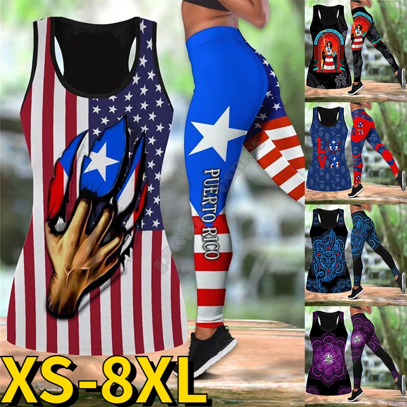 2023 2 Pezzi Activewear Set Nuovo Design Stampa Tuta Da Yoga Canotte Sportive Leggings Da Yoga Keep Slimt Pantaloni Da Yoga Top Suit Xs-8Xl