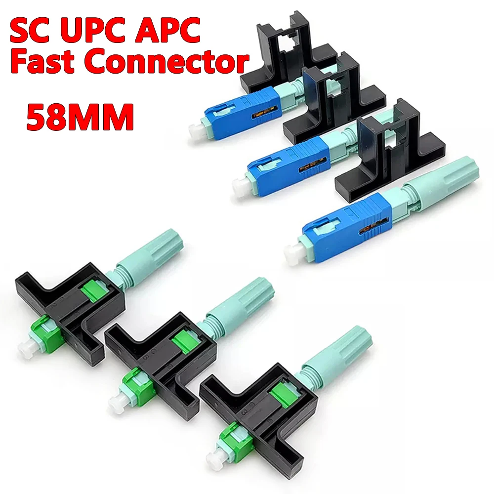 58MM Fixed-length Block LX58 Single-Mode SC UPC APC Fast Connector FTTH Tool 58mm Connector Quick Connector 50/ 100/200Pcs Lot 1pcs woodworking desktop clip brass fast fixed clip quick fixture clamping tool kit for 19 20mm hole joinery woodworking benches