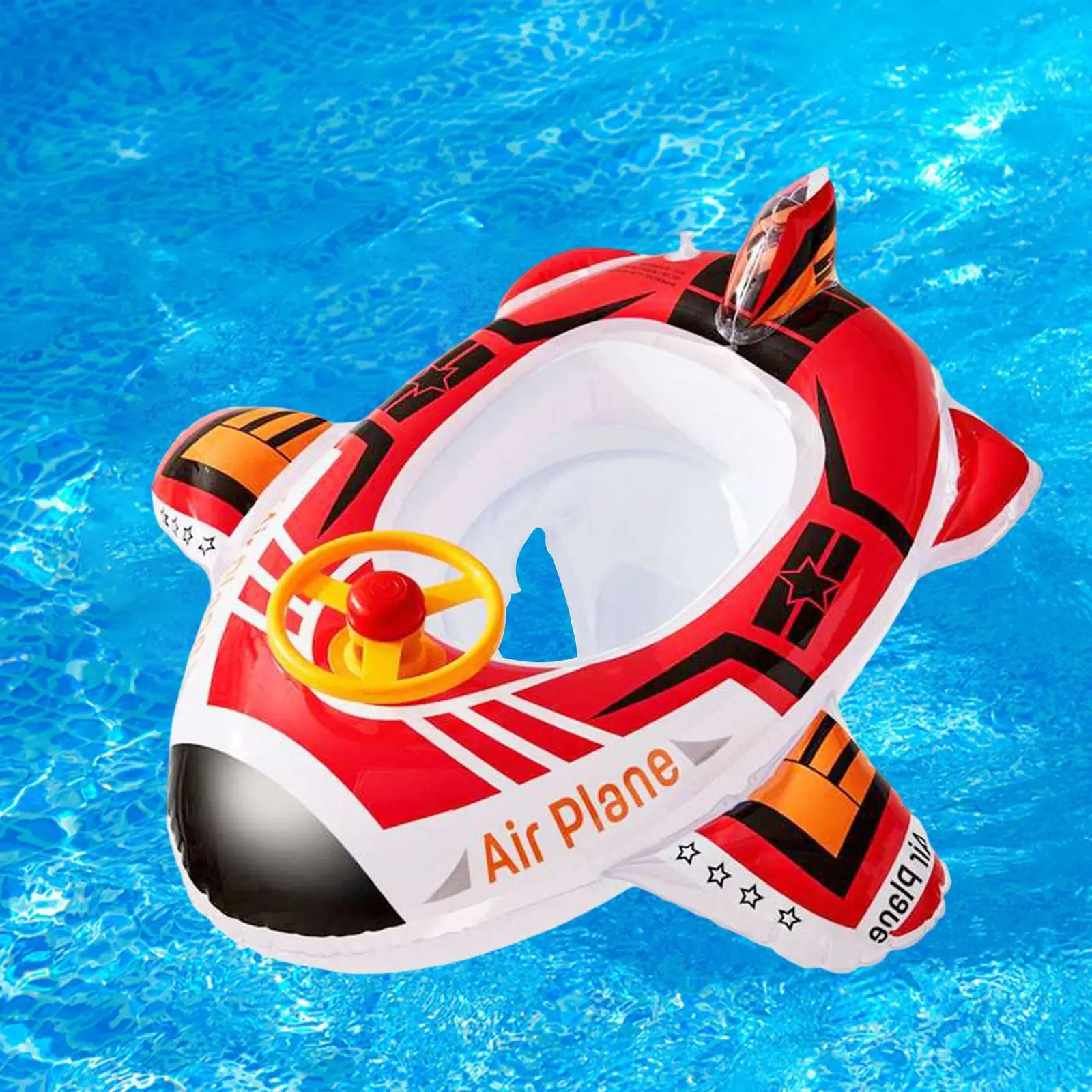 Inflatable Float Seat Summer Ride on Inflatable Floating with Steering Wheel Water Pool Floating Party 1-5 Years Old Toys