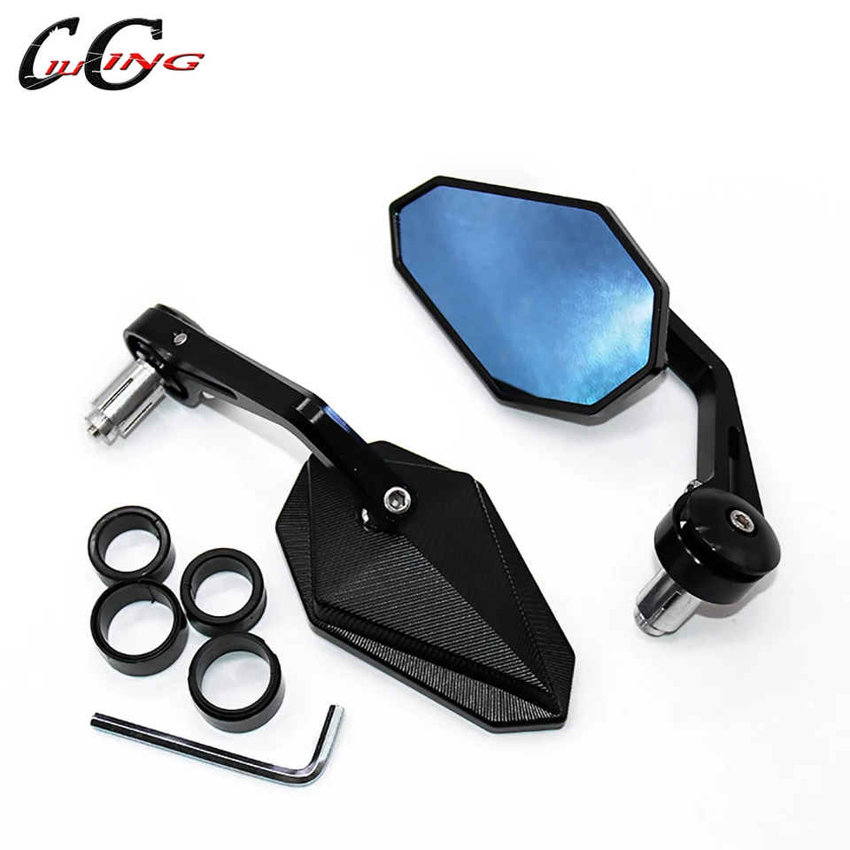 Specchietti Retrovisori Terminali Manubrio MTCRIGHTER Blu – Compatibili Suzuki GSX-8R / GSX-8S 2023-2025 (coppia) - 2