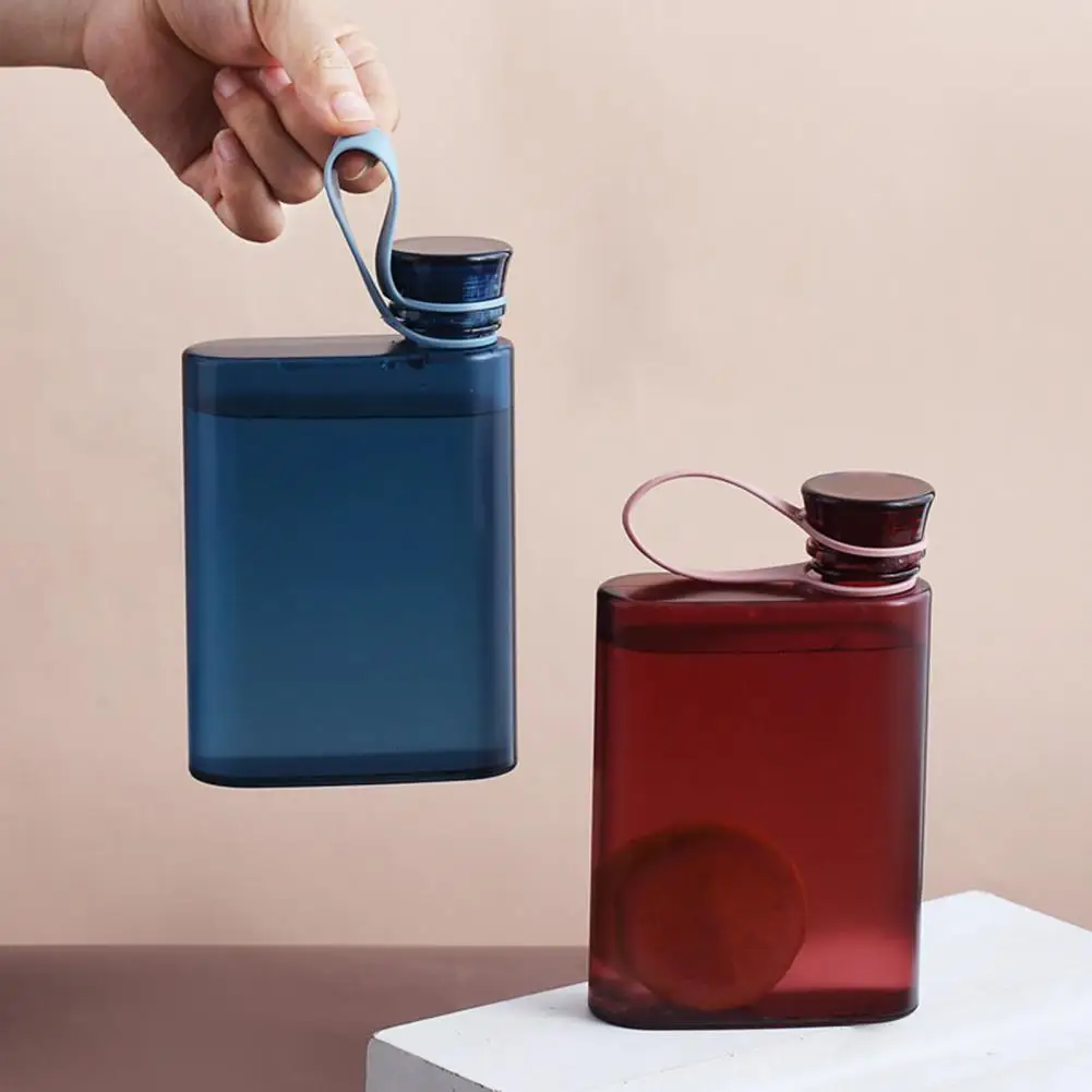 Wide Application Translucent Filling Water Outdoor Sports Portable Water Bottle Flat Bottle Outdoor Sports