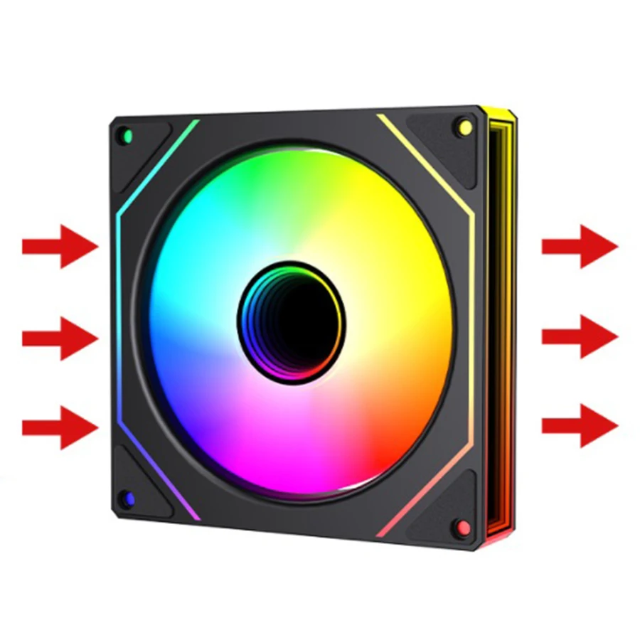 PRISM 7 PRO Computergehäuselüfter, 120 mm ARGB 4-poliger leiser PWM-Lüfter, 12 V, großes Luftvolumen