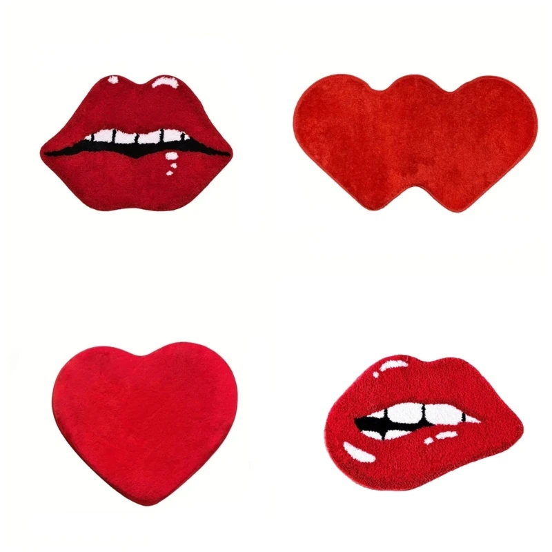 

Модный коврик для губ на День Святого Валентина, дверной коврик с противоскользящим дном, подходит для входа 40JA