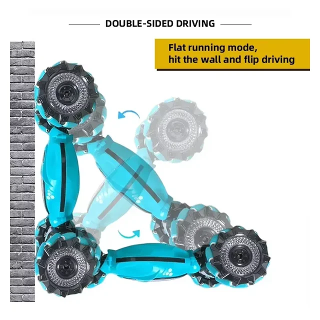 Stunt RC Car 4WD 1:16 With LED Light Gesture Induction Deformation Twist Climbing Radio Controlled Car Electronic Toys For Kids 5