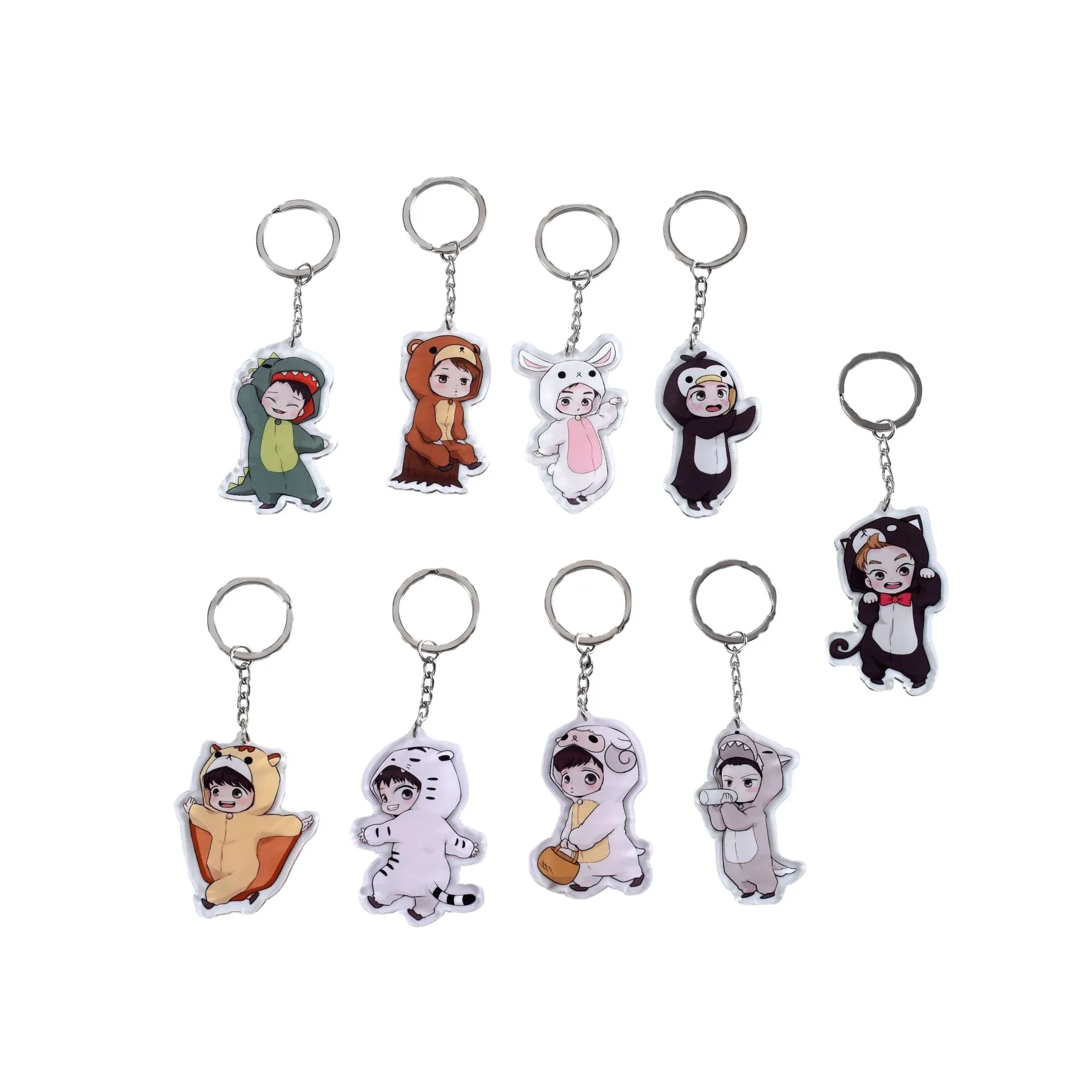EXO チャニョル キーリング EXO チャニョル キーリング EXO Cartoon CHAN YEOL KeyChain Men