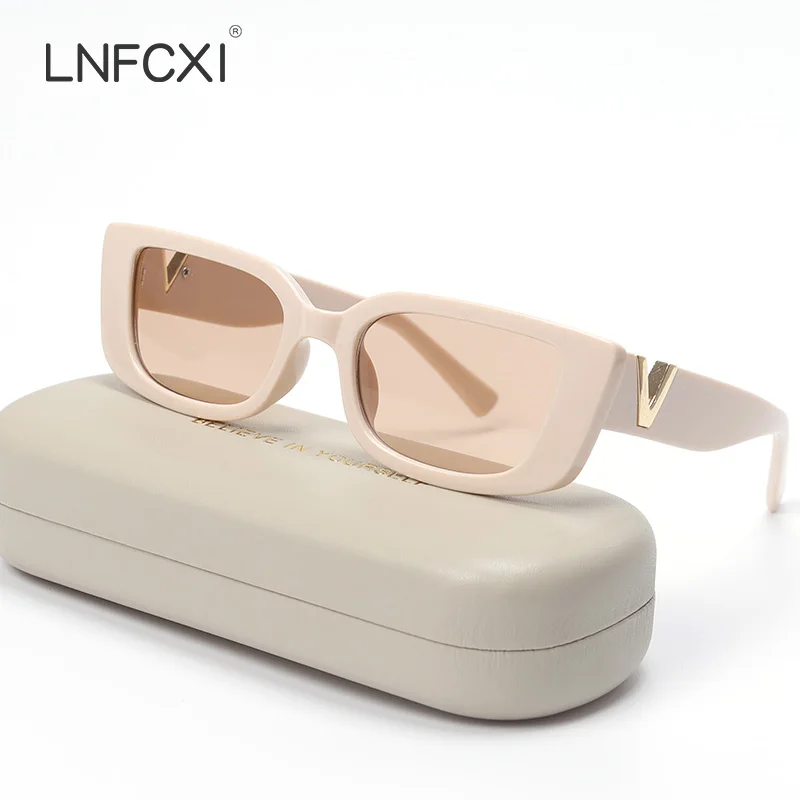 LNFCXI Retro mała ramka okulary przeciwsłoneczne Cat Eye dla kobiet 2021 luksusowe V okulary mężczyźni moda galaretki okulary z metalowymi zawiasami 1 LNFCXI Retro mała ramka okulary przeciwsłoneczne Cat Eye dla kobiet 2021 luksusowe V okulary mężczyźni moda galaretki okulary z metalowymi zawiasami 1