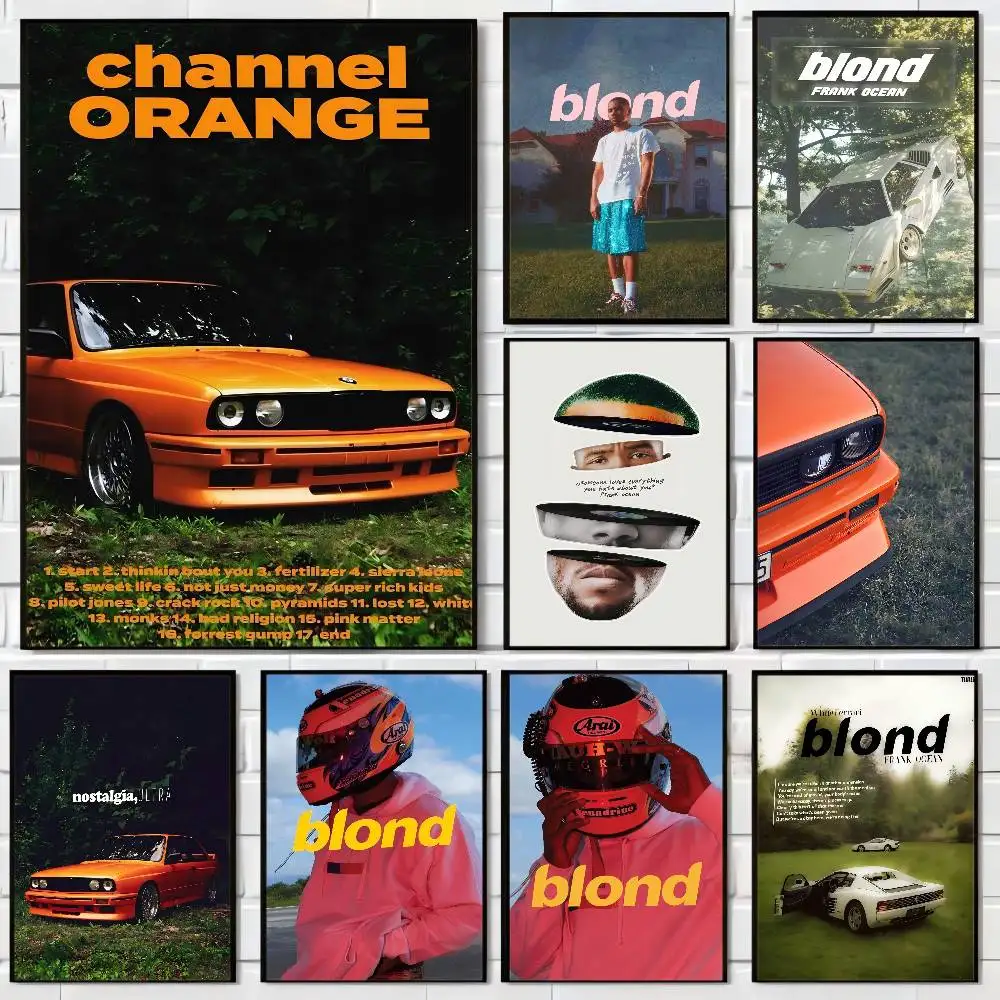 Blond Racing Poster Modern Racing Blond Frank Ocean Cars Rap Hypebeast Self-adhesive Art ...