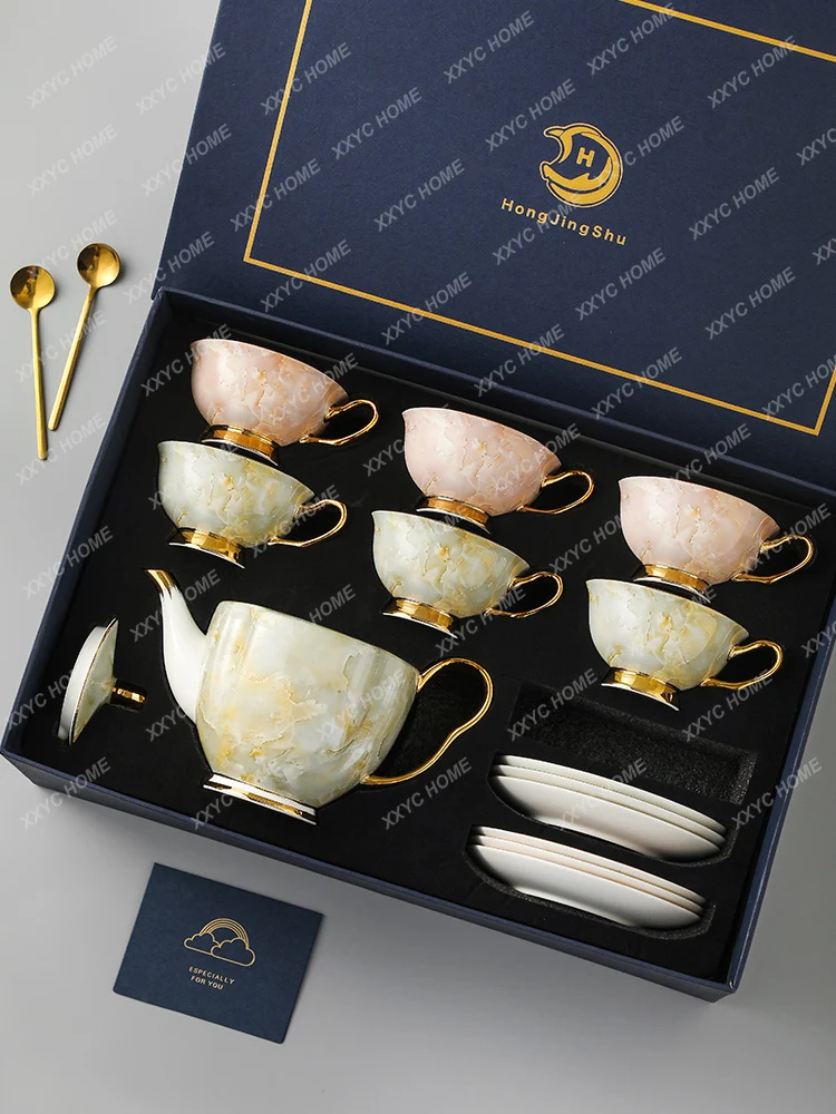 

Bone China Coffee Cup Afternoon Tea Set Suit Housewarming Gift Wedding Gift