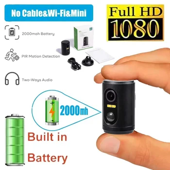 Mini Battery Camera 2MP with Wifi Wireless Long Standby Indoor PIR Sensor Motion Detection Video IP Security CCTV HD Home Camera 1