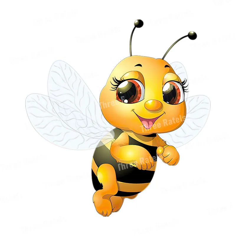 

Three Ratels CX14 Cute little bee cartoon children's bedroom decoration sticker kindergarten Decal refrigerator toilet Decal