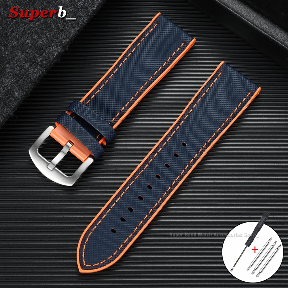 Men's Waterproof Nylon & Silicone Hybrid Watch Strap Bracelet