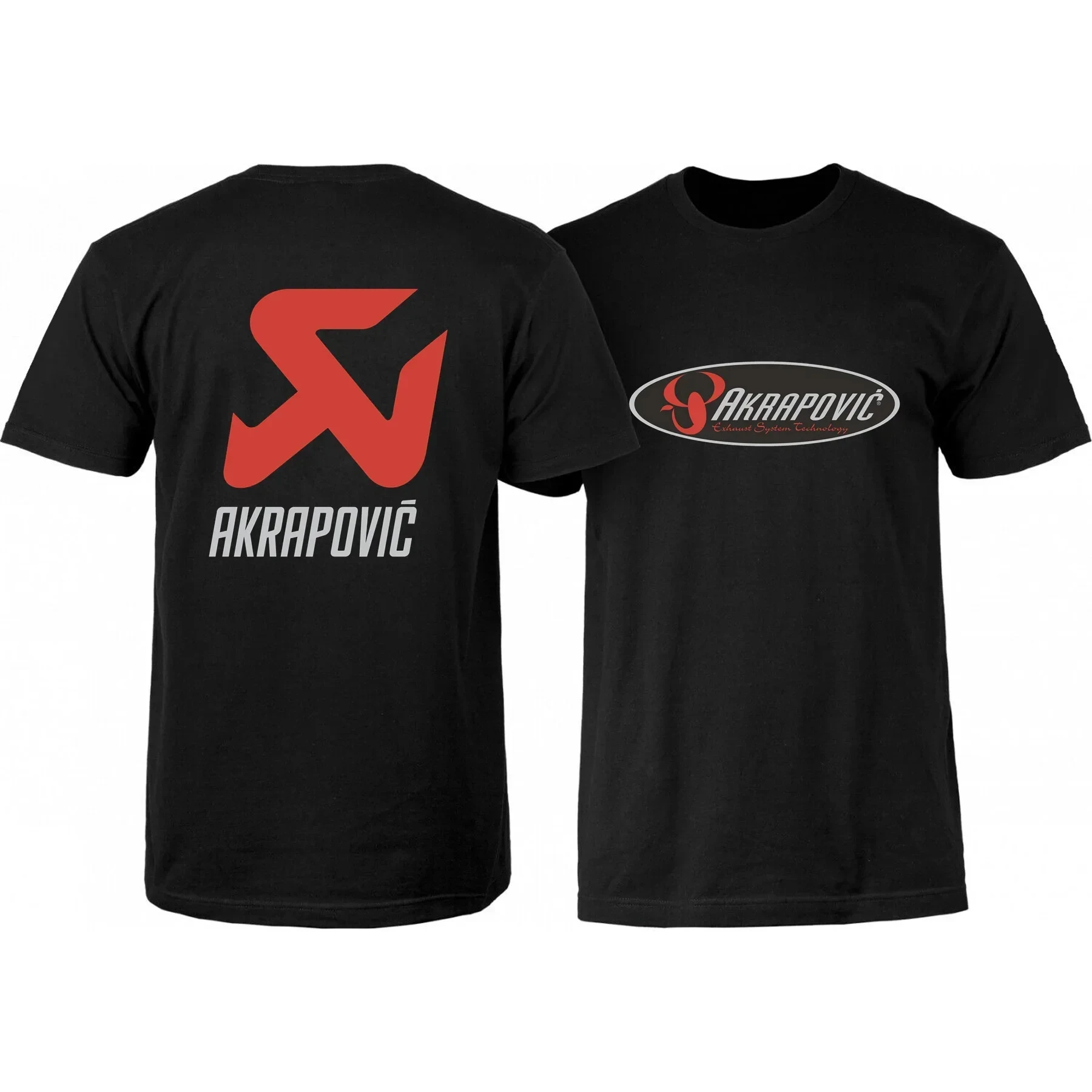 Akrapovic Men's Exhaust Pipe Extra Large T-shirt, Casual Breathable Graphic T-shirt, Youth Streetwear, Fashion Cloth, S-3XL, 202