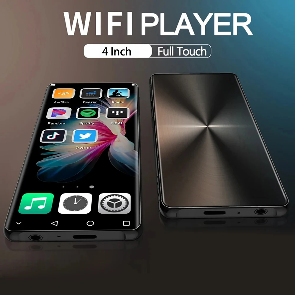 Hi-Fi Music Player MP3 MP4 Player 4-inch IPS Touch Screen Bluetooth Android 8.1 Speaker FM eBook Voice R