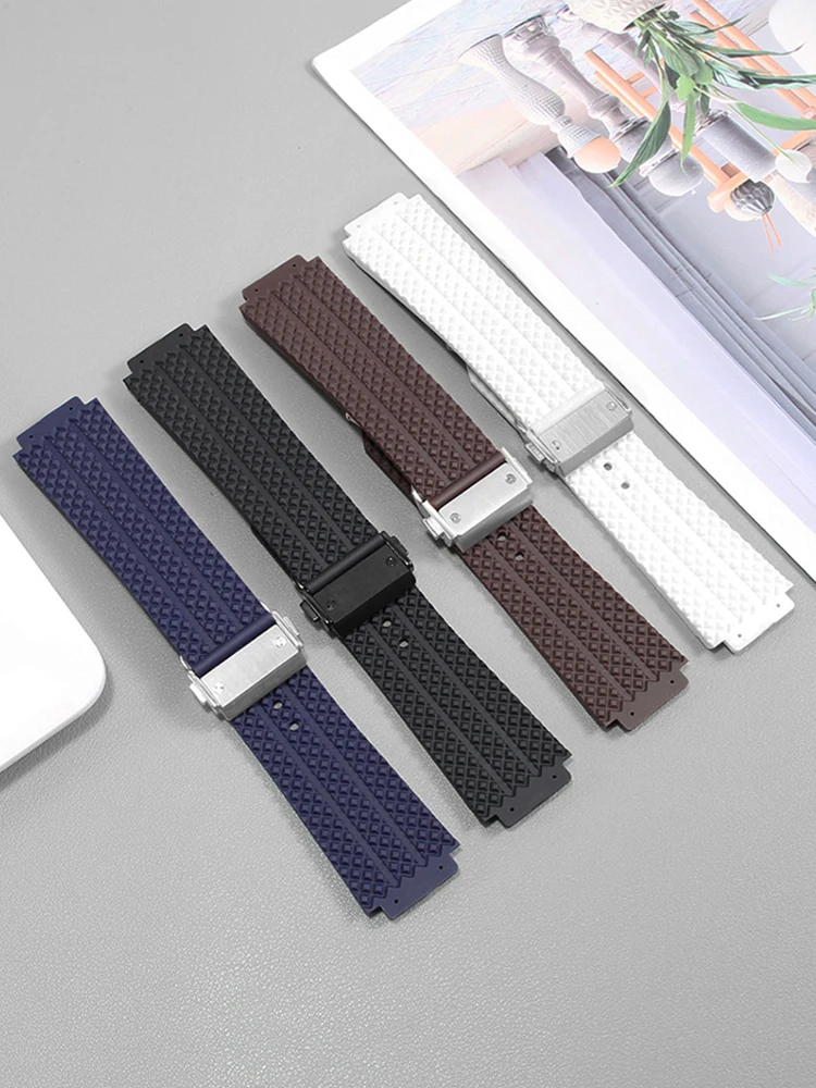 Premium Silicone Rubber Strap for Luxury Timepieces, 19MM - Elegant Design for Versatile Wear