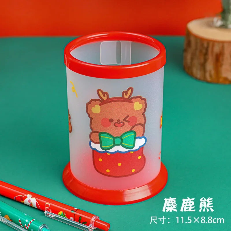 Detachable Cylindrical Desktop Pen Holder Organizer Office Accessories Pencil Stand Storage Case Box Stationery Christmas Gifts