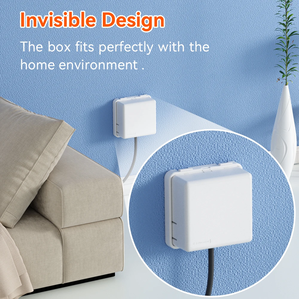 SAFELON 1 PC UK Socket Cover Box for Baby Safety, Childproof Electrical Outlet & Plug Cover Box with Waterproof Splashes