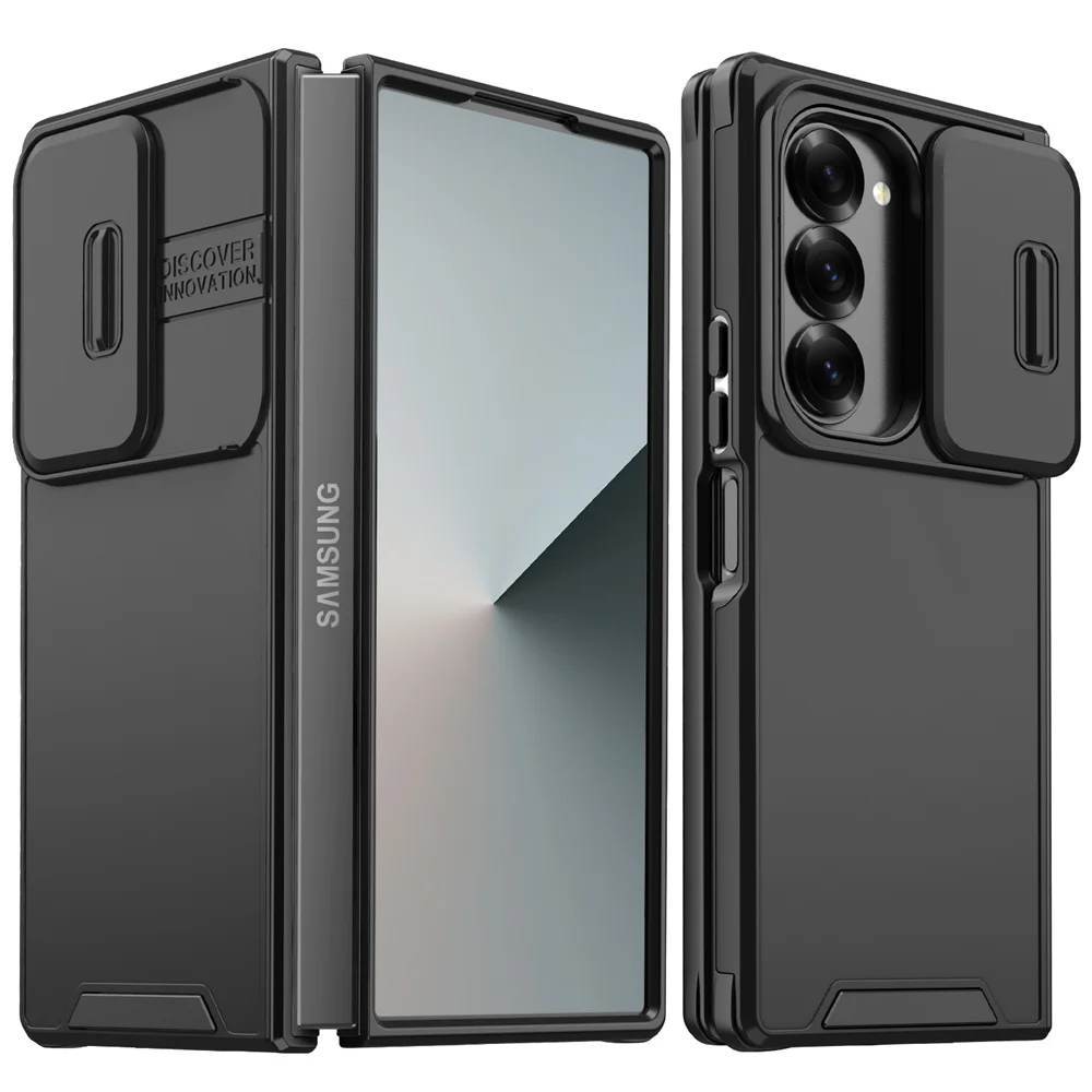 Luxury Slide Camera Protection Shockproof Armor Phone Case - Premium Back Cover