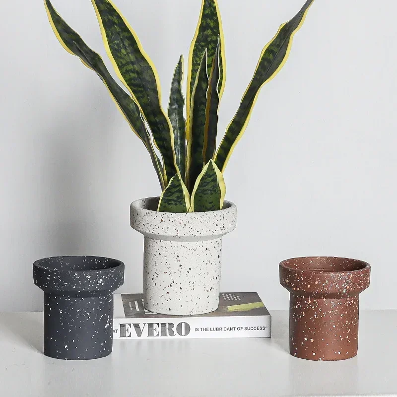 Creative cement flower pot Nordic simple trend green plants succulent pot vase home room decoration ins home decoration, flower pot,flower vase,plant pot