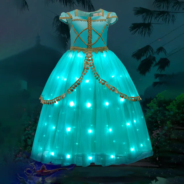 Vestido Cinderela princesa feminino, Fantasia de Natal infantil, Vestido de  fadas, Sereia, Jasmim - AliExpress