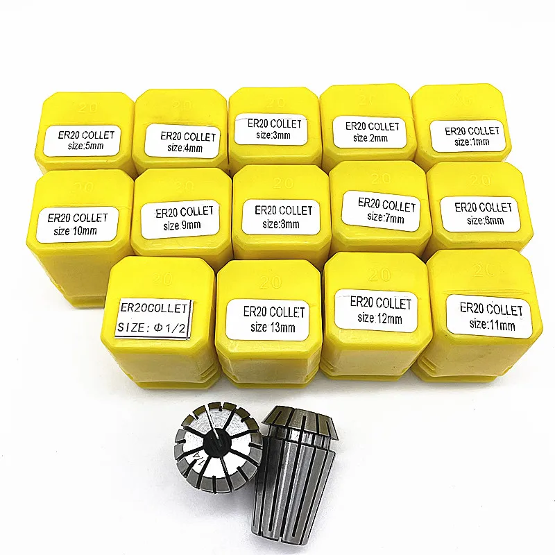 ER20 1/2/3/4/5/6/7/8/9/10/11/12/13 1/4 1/8 MM spring collet tool holder for CNC engraving machine&milling lath