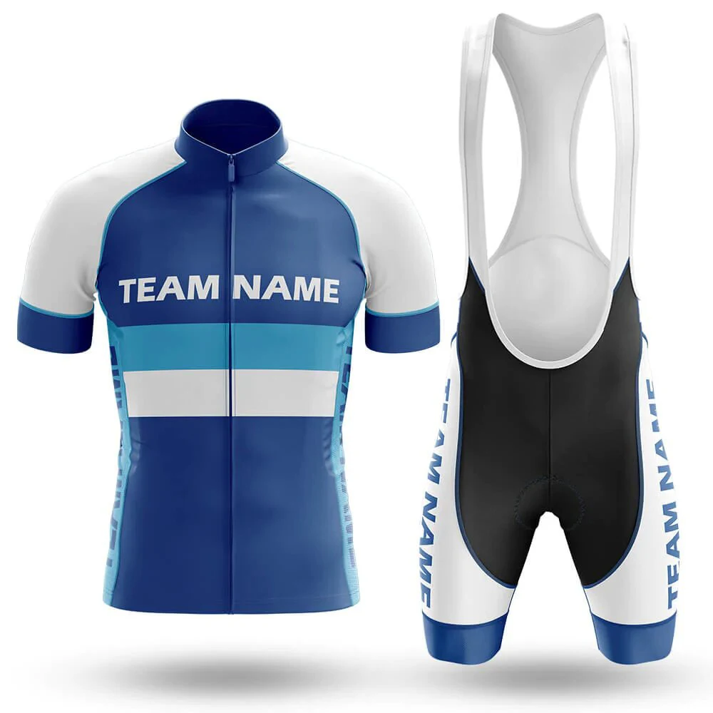 

2022 Custom Team Name M2 Navy - Men's Cycling Jersey And Bib Shorts Suit