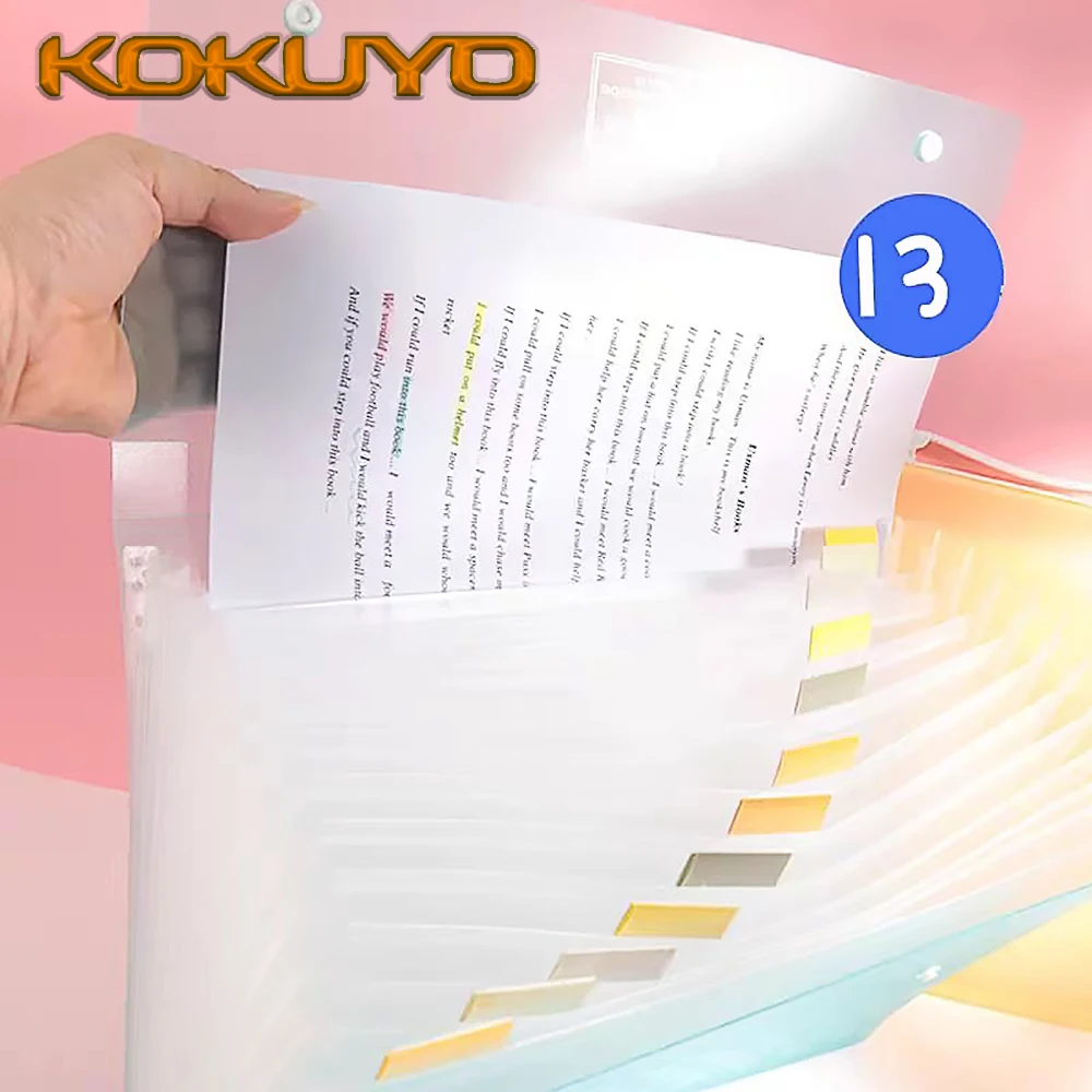 1PC 신제품 일본 KOKUYO 휴대용 다기능 폴더 확장 폴더 WSG-DFC130 A4 백 투 스쿨 귀여운 문구류