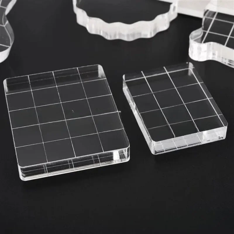 Acrylic Stamp Block Clear Acrylic Stamp Block High Transparency Acrylic Block for Transparent Seal Stamp DIY Scrapbooking Photo Album Decorative