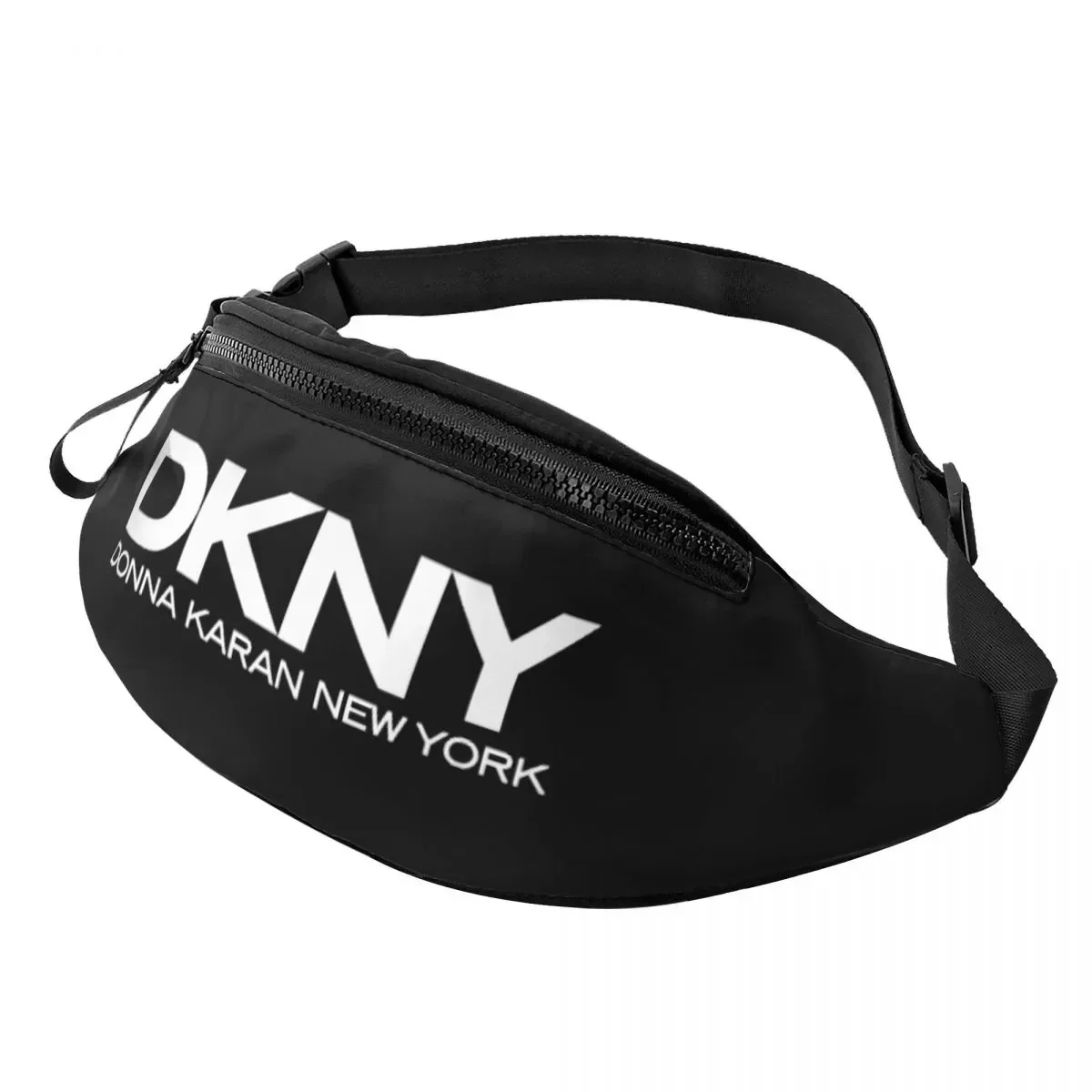 

White DKNYs Fanny Pack Women Men Custom Crossbody Waist Bag for Traveling Phone Money Pouch