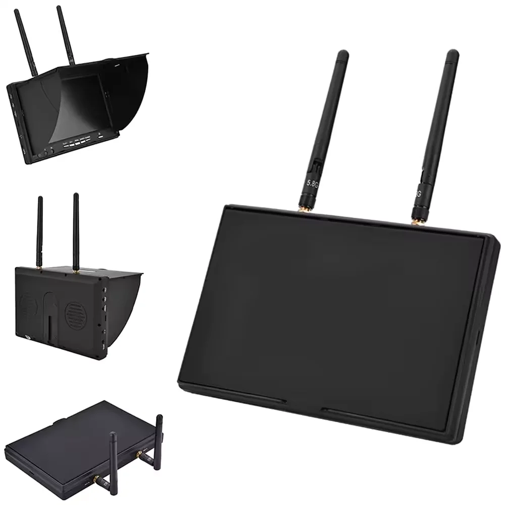 Moniteur FPV 7 pouces 5,8 GHz 40 canaux avec DVR ou sans - Écran LCD 800x480 pour drone