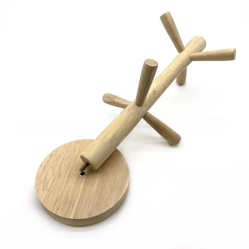 WEPICK Tree Shape Wooden Coffee Tea Cup Holder Storage Stand Home Kitchen Mug Hanging Display Drink Utensil Holder 6 Hooks