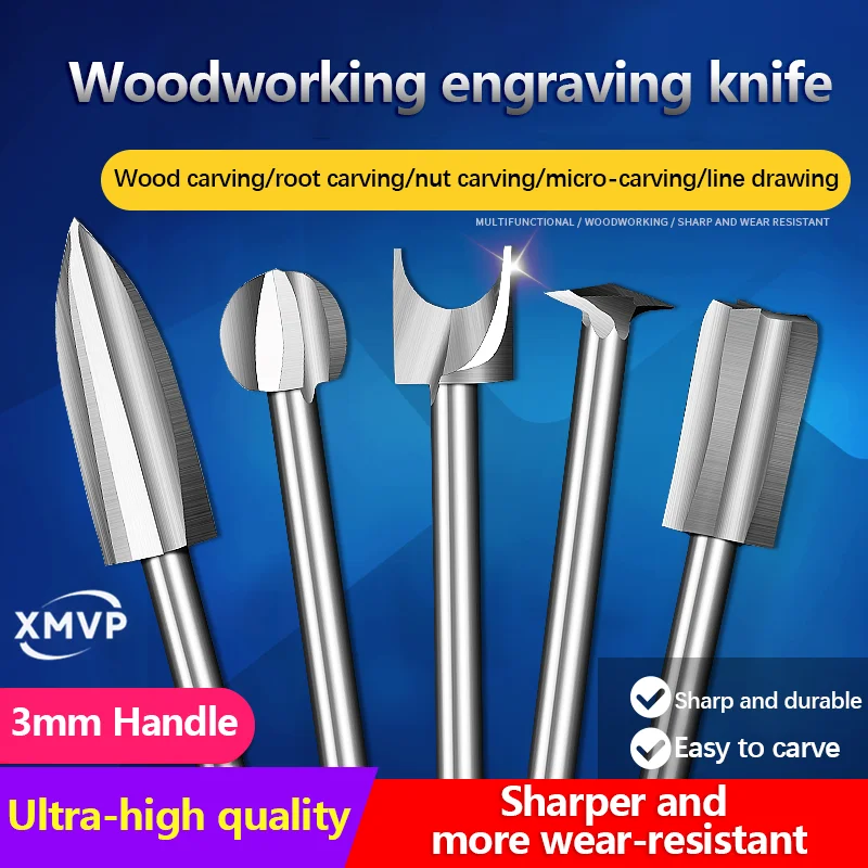 목공 드릴 비트, 올리브 커널 조각 칼 헤드, 투명 바닥 및 고정 비드 칼, 나무 조각 도구, 전기 마이크로 자동차