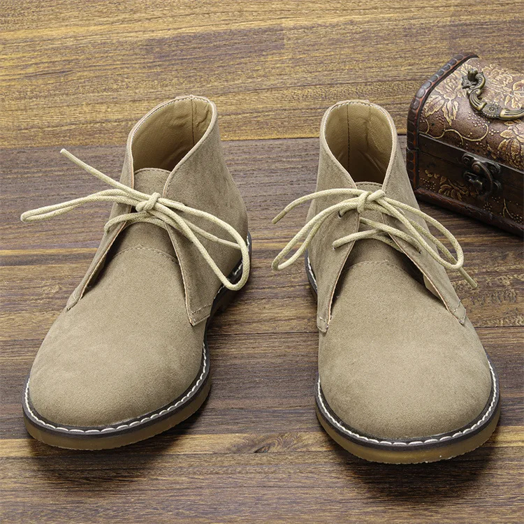 Men's Suede Desert boots high quality American Style Casual Ankle boots Handmade Shoes for men