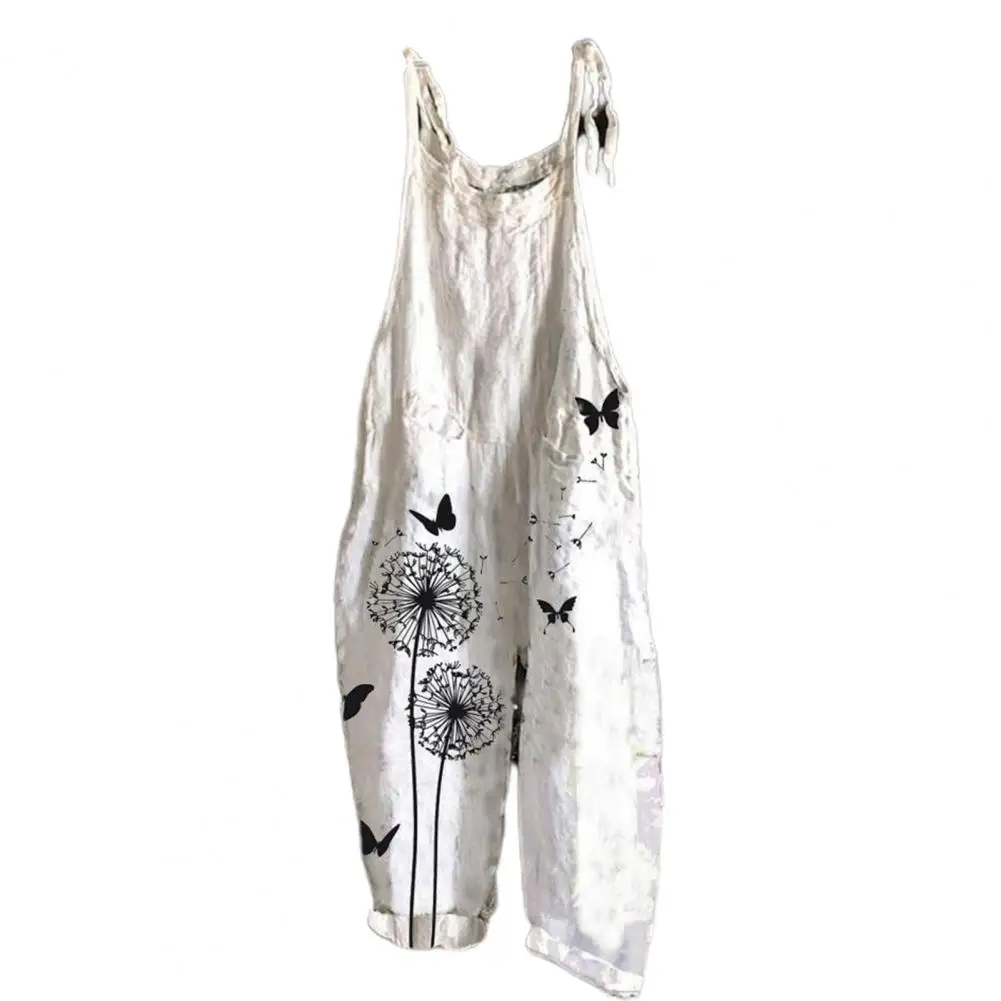 

Summer Jumpsuit Vintage Women Jumpsuit Dragonfly Print Stylish Dragonfly Print Wide Leg Jumpsuit for Shopping