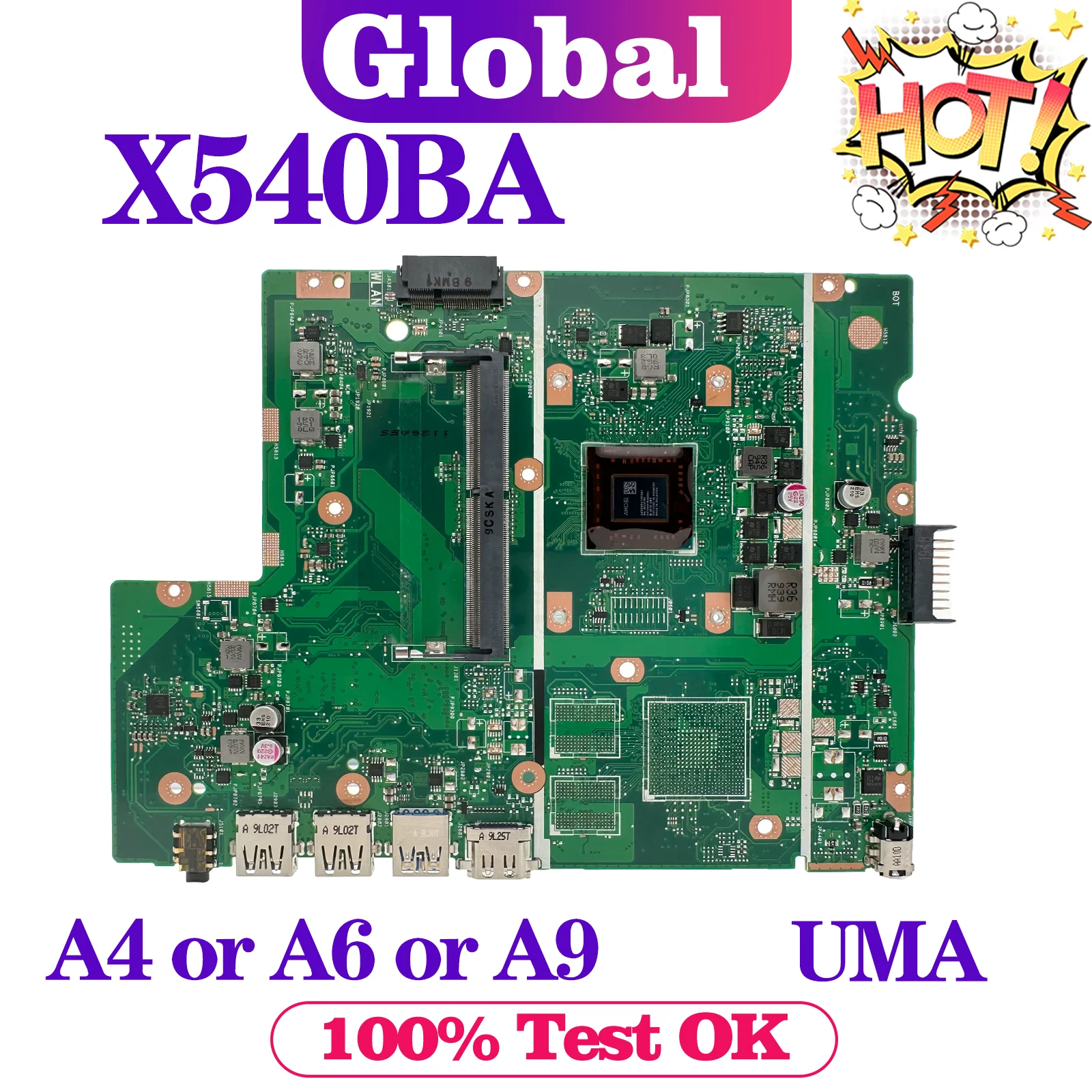 Kefu-placa-mãe Portátil para Notebook X540bp X540ba R540b F540b A540b K540b Cpu Amd V2g Uma - Imagem 6
