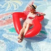 Inflatable Heart Shaped Swimming Ring Hot Selling Overwater Love Floating Raft Toys Leisure Vacation Photography Lifebelt 1
