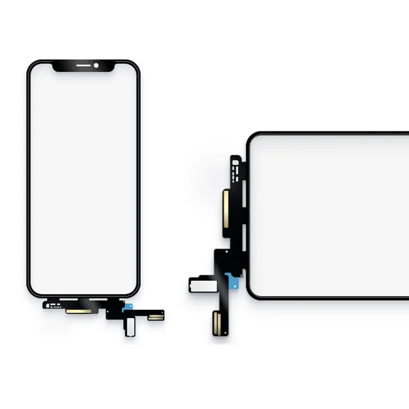 Outer Screen For iPhone 12 Pro 11 X XS Max iPhoneXS XR Front Touch Panel LCD Display Glass Cover Lens Repair Parts + Flex Cable