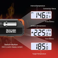 Wireless Meat Thermometer Digital Bluetooth Probe Support Mobile APP with LCD Screen & Magnetic for BBQ Beef Lamb Chicken 2