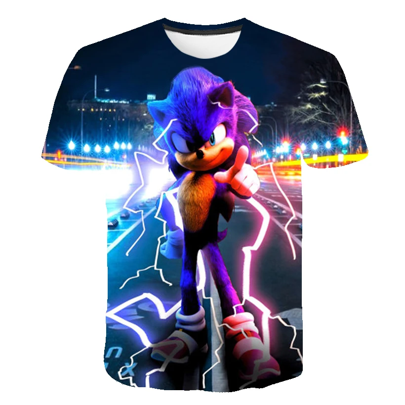 thumbnail image 1 of Nueva camiseta de dibujos animados de Japón Sonic, camiseta para niños, camiseta de verano de Dragon Ball Sonic, linda camiseta de dibujos animados para niños, camiseta de manga corta, 1 of 5