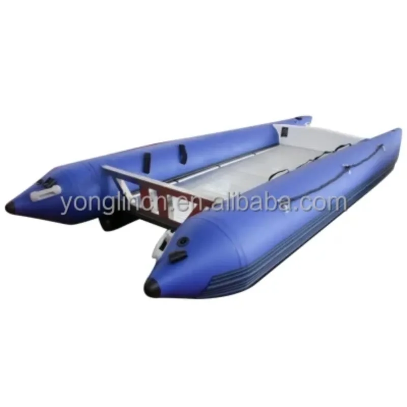 OEM ODM 고속 팽창식 쌍동선 보트 썬더캣 3.8m 4.1m PVC TPU 스포츠 레이싱 보트 판매