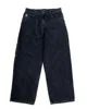 American Gothic Skeleton Pattern Jeans Men's Y2K Street Explosion Hip Hop Harajuku Loose and Versatile High Waist Wide Leg Pants 2
