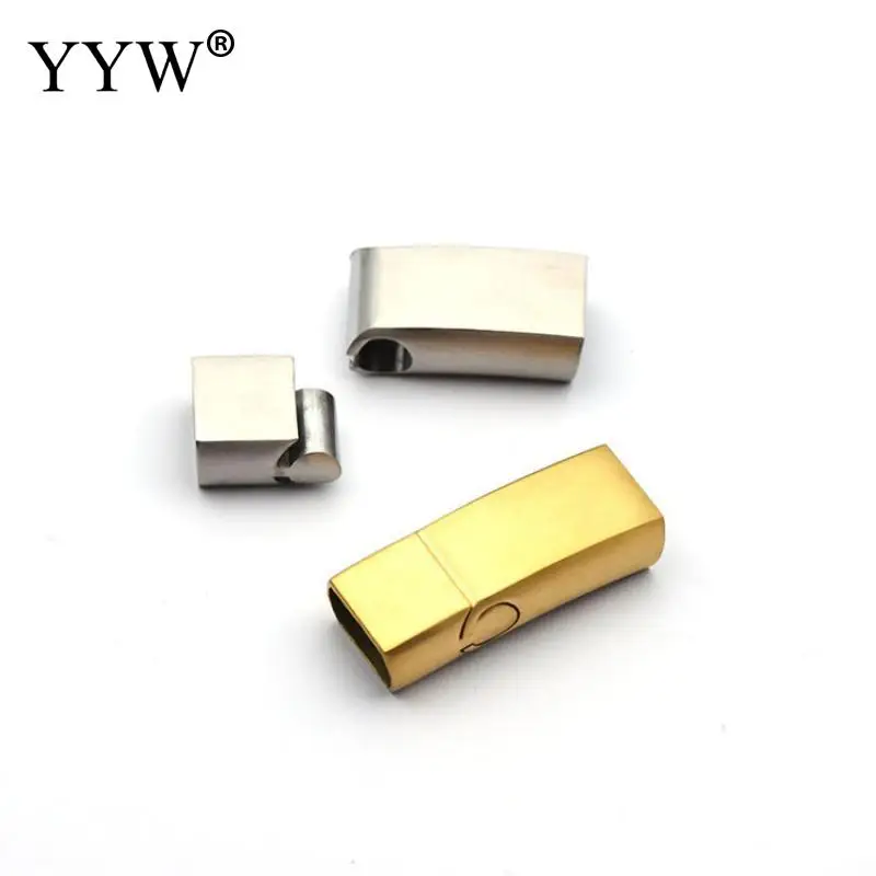 10pcs Stainless Steel Magnetic Clasps Hole 5*3mm 7*4mm For Leather Cord Bracelet Magnet Buckle Diy Jewelry Making Clasp