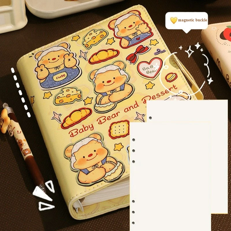 PU Bear Notebook with Magnetic Closure for Students