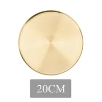 Kitchen Stainless Steel Storage Tray Decorative Trays Organizer Jewelry Display Plate Round Shape Gold Tray Kitchen Storage 2
