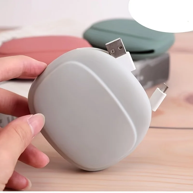 1pc Silicone Headphone Storage Case, Creative Portable Anti-Fall Mini Earphone Bag, Silicone Headphone Storage Bag