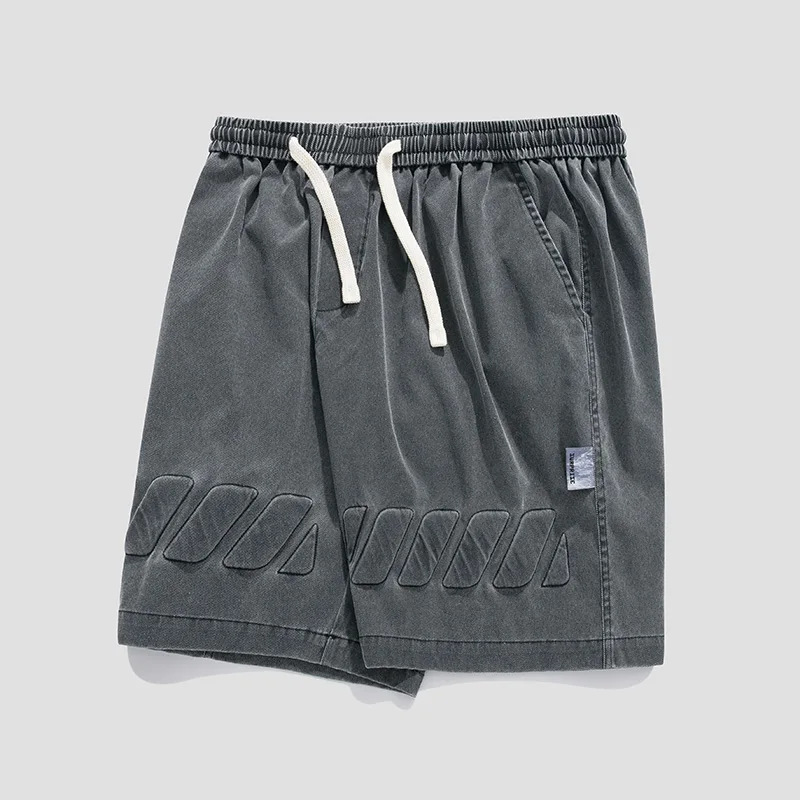 Summer For Teenagers High Quality Brand Casual Retro Wash Pure Cotton Sports Shorts Baggy Shorts 2023 Harajuku Joggers Men