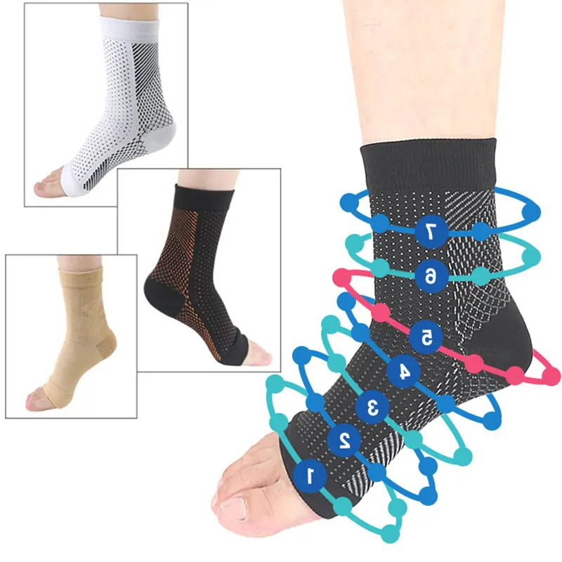 

Sports Ankle Brace Compression Sleeves Plantar Fasciitis Sock Foot Pads Skin Protector Shoes Accessories Forefoot Heel Spur Pain
