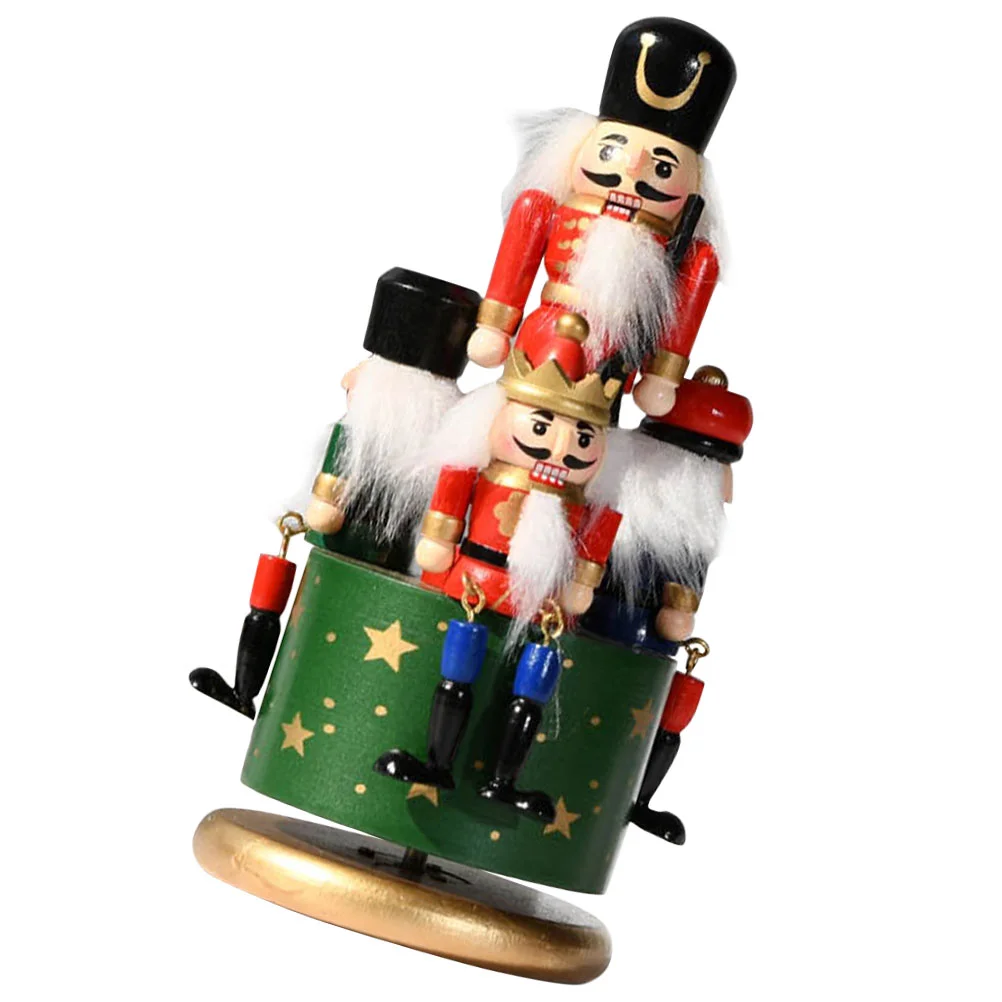

European Style Hand Painted Nutcracker Music Box Desktop Adorns Craft Nutcracker Ornament Christmas Decorations