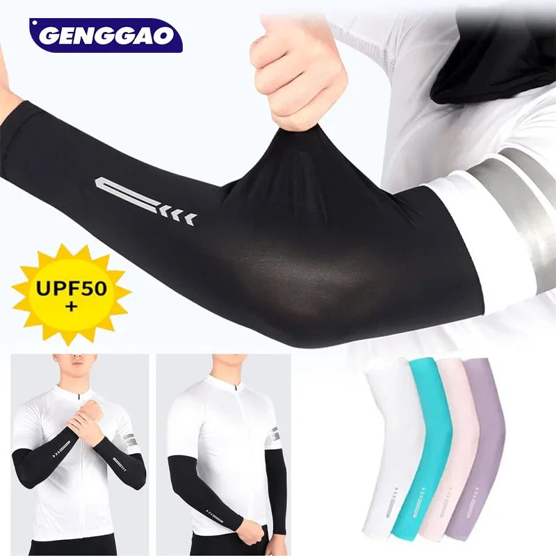 

1Pair UV Sun Protection Cooling Arm Sleeves for Men &Women-UPF 50 Sports Compression Cooling Athletic Sports Sleeve for Football